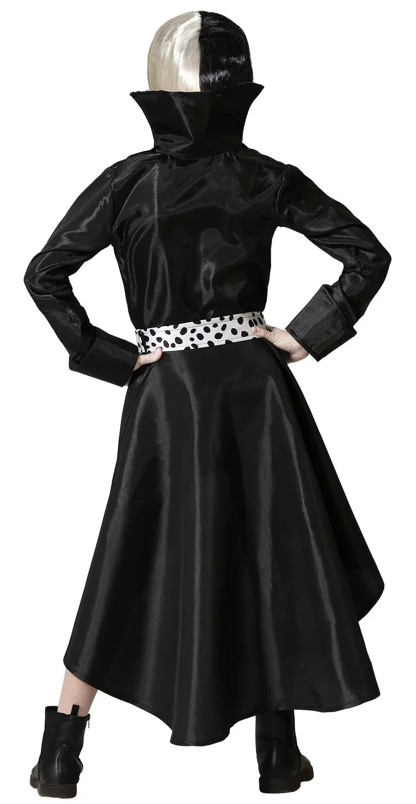 Disfraz de Cruella de Vil Negro para Niña Cruella de Vil Atosa